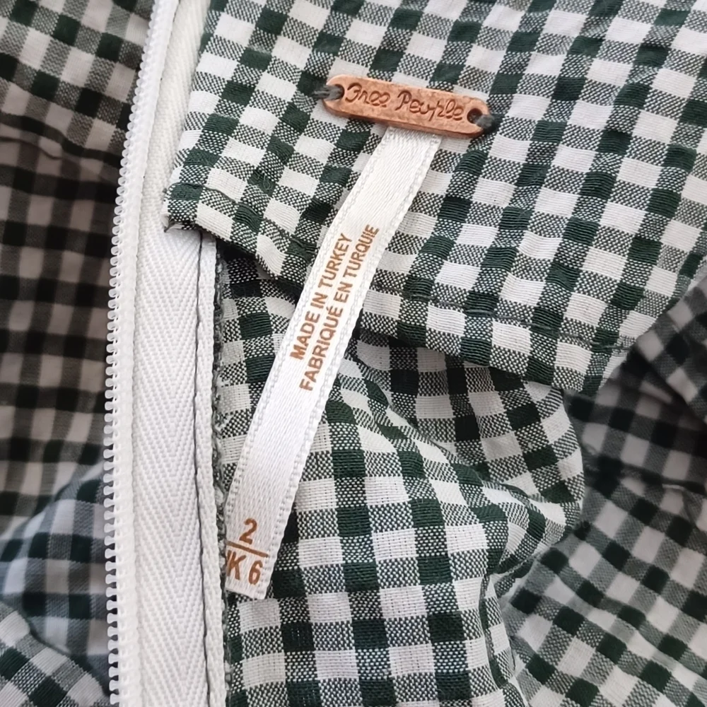 Free People West Side Tie Gingham Cropped Pants Sz 2